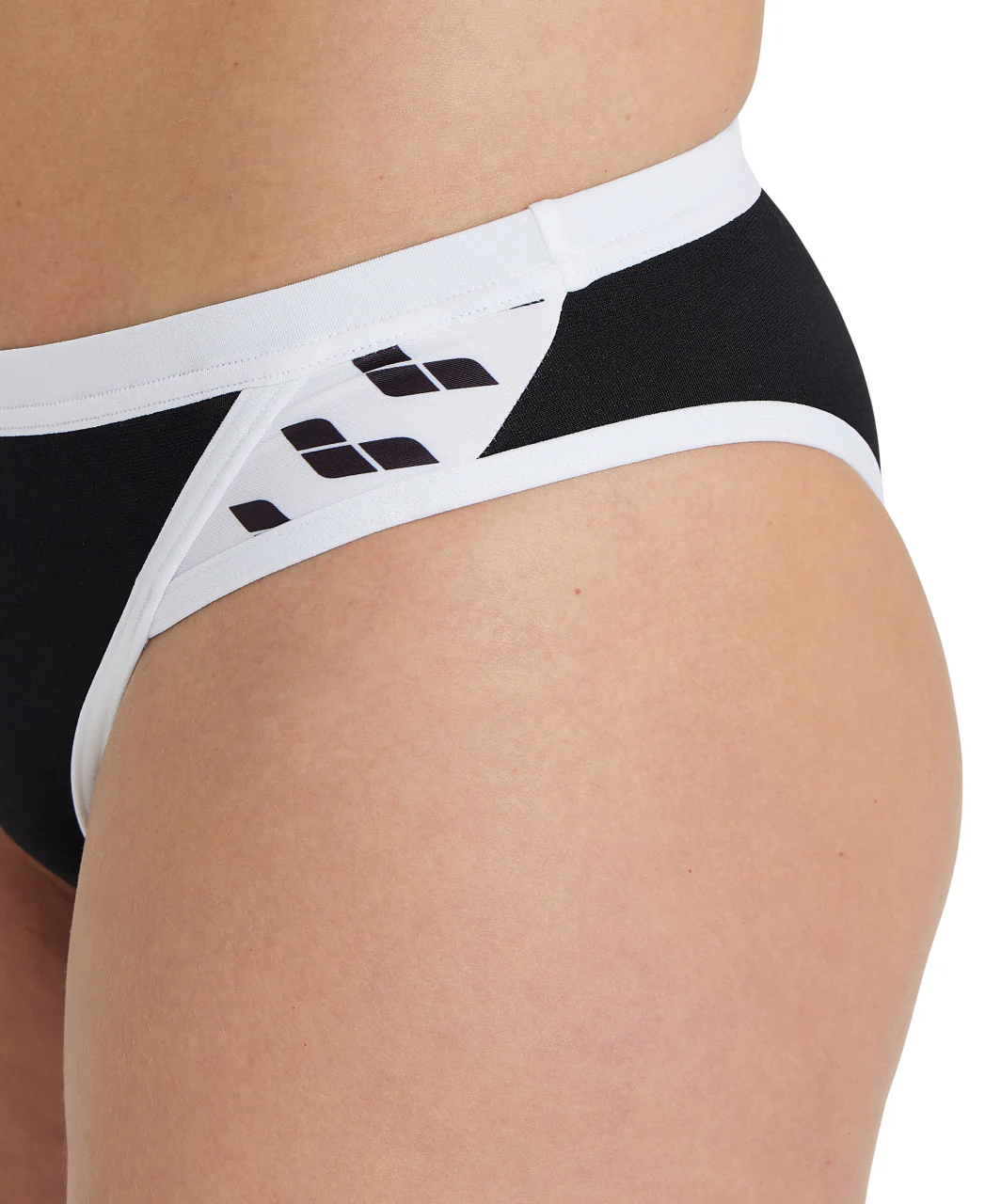 Bikini liso de espalda cruzada arena Performance Icons para mujer Negro/Blanco - Imagen 4